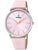Damenuhr Festina mit rosa Lederarmband, silbernem Gehäuse und roségoldenen Zeigern