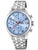 Festina Herrenuhr mit silberfarbenem Metallarmband und blauem Chronographenzifferblatt