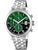 Festina Chronograph-Herrenuhr, grün-schwarzes Zifferblatt, Edelstahlarmband