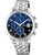 Festina Chronograph Herrenuhr mit blau-schwarzem Zifferblatt und Edelstahlarmband