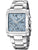 Herren-Chronograph mit blauem Zifferblatt, Edelstahlarmband und Minutenzählern