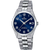 Festina-Herrenuhr mit blauem Zifferblatt, Edelstahlarmband und Datumsanzeige bei 3 Uhr