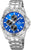 Montre Festina pour homme avec cadran bleu, sous-cadrans chronographes et bracelet en acier inoxydable.