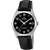 Festina Herrenuhr mit schwarzem Zifferblatt, Datumsanzeige und schwarzem Lederband