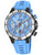 Festina Herren-Chronograph-Uhr mit blauem Silikonarmband und rundem Edelstahlgehäuse