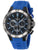 Festina Chronograph-Herrenuhr: blaues Silikonband, blaues Zifferblatt, Mineralglas