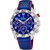 Festina Kinderuhr mit blauem Echtlederarmband, blauem Zifferblatt und Chrono-Subdials