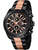 Festina Herren-Chronograph mit schwarzem Gehäuse, orangefarbenem Ziffernblatt und Armband