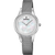 Festina Damenuhr mit silbernem Edelstahl-Mesharmband und weiß schimmerndem Zifferblatt