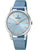 Festina Damenuhr: blaues Mesharmband, rundes blaues Zifferblatt, Metallgehäuse