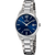 Festina Damenuhr mit blauem Zifferblatt, Edelstahlarmband und Mineralglas