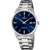 Festina Herrenarmbanduhr mit blauem Zifferblatt und Stahlarmband, Mineralglas, Datumsanzeige