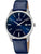 Festina Herrenuhr mit blauem Zifferblatt, Lederarmband und Mineralglas