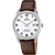 Festina Herrenarmbanduhr: weißes Zifferblatt, braunes Lederarmband
