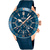 Festina Ceramic Chronograph Herrenuhr: blaues Zifferblatt, roségoldene Lünette, blaues Armband