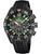 Festina Herrenuhr mit Chronograph, schwarzes Armband, grünes Zifferblatt und schwarze Drücker