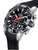 Festina Chrono Bike Herrenuhr: schwarzes Zifferblatt, silberne Drücker, Silikonarmband
