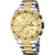 Festina Herren-Chronograph mit goldfarbenem Zifferblatt, Subdials, Datum und Edelstahlarmband