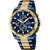 Festina Sportchronograph Herrenuhr mit blauem Zifferblatt, goldfarbenen Akzenten, Edelstahlarmband