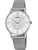 Festina Herrenarmbanduhr mit silbernem Mesharmband, rundem weißem Zifferblatt und römischen Indizes