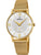 Festina Herrenuhr mit goldfarbenem Milanaise-Armband und weißem Zifferblatt mit römischen Ziffern