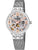 Damenuhr Festina mit Skelettzifferblatt, silbernem Metallarmband und Automatikwerk