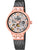 Festina Damen-Skeletonuhr mit roségoldenem Gehäuse, schwarzem Metallband und sichtbarem Uhrwerk