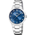 Festina Damenuhr mit blauem Zifferblatt, römischen Indizes und Edelstahlarmband