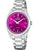 Festina Damenuhr mit lila Zifferblatt, Zirkonia-Lünette und Metallarmband