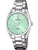 Festina Damenuhr mit grünem Zifferblatt, römischen Zahlen und Edelstahlarmband