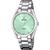 Festina Damenuhr mit grünem Zifferblatt, römischen Zahlen und Edelstahlarmband