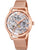 Festina Damenuhr mit Skelettzifferblatt, Roségoldfarbenes Mesh-Armband