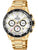 FESTINA Herrenuhr Chronograph mit goldfarbenem Armband, weißem Zifferblatt und schwarzen Hilfsziffern
