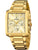Herren-Chronograph mit goldfarbenem Edelstahlarmband und beigem Zifferblatt, 3 Zähler