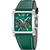Festina Herrenuhr mit grünem Zifferblatt und Lederarmband, Chronograph mit Hilfszifferblättern.