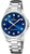 Montre Festina pour femme en acier inoxydable avec boîtier rond et cadran bleu, index et aiguilles.