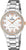 Montre pour femme en acier inoxydable avec cadran en nacre, chiffres romains, lunette sertie de pierres – Festina