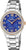 Montre Festina pour femme avec bracelet en acier inoxydable, cadran bleu et chiffres romains, lunette ornée de pierres