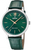 Festina Herrenuhr mit grünem Lederarmband und grünem Zifferblatt, römische Ziffern