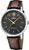 Montre Festina pour homme avec bracelet en cuir marron, boîtier en acier inoxydable et cadran sombre