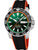 Festina Herrenuhr mit grünem Zifferblatt, schwarzer Lünette und schwarzem Silikonarmband
