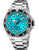 Herren-Armbanduhr mit blauem Zifferblatt, Tauchlünette und Edelstahlarmband