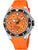 Festina Herren-Armbanduhr: orange Zifferblatt, schwarze Lünette, silbernes Gehäuse, orange Band