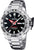 Bracelet de montre pour homme avec cadran noir, bracelet en acier inoxydable et affichage de la date
