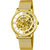 Festina Herrenarmbanduhr, goldfarbenes Edelstahlband, Skelettzifferblatt mit römischen Ziffern
