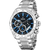 Festina Herrenuhr Chronograph mit blauem Zifferblatt, Tachymeter-Lünette und Stahlband