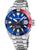 Festina Herrenarmbanduhr mit blauem Saphirglas und Taucher-Lünette, Stahlband