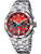 Festina Herrenarmbanduhr mit rotem Zifferblatt, Edelstahlband und Chronograph-Anzeigen