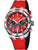 Festina Chrono-Bike Herrenuhr mit rotem Edelstahlgehäuse und schwarzem Ziffernblatt