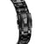 Schwarzes Edelstahlarmband mit F-Emblem und Gliedern der Chronographenarmbanduhr